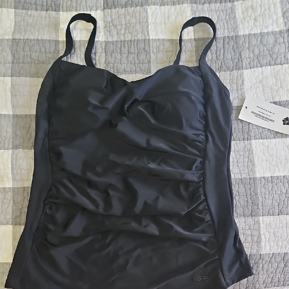 Hapari Black One Piece Swimsuit with Adjustable Straps